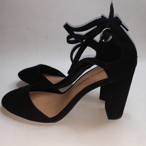 Christian Siriano Black Kam Cross Strap He… - Picture 8 of 10